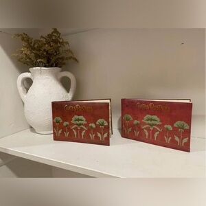 Vintage Leather Art Nouveau-Style ‘Cartes Postales’ Postcard Albums (Set of 2)